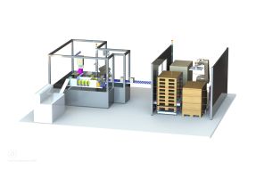 Verpackungsanlage für Käsepackungen